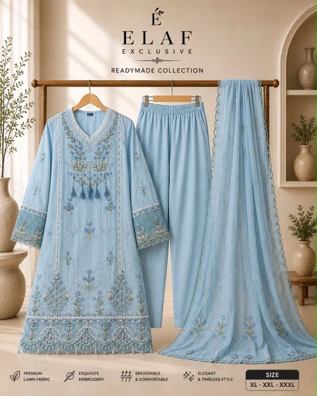 Elaf Exclusive By Deepsy Cotton Dupatta Readymade Pakistani Salwar Suits 